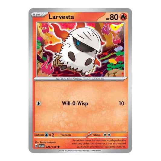 Larvesta (JTG) #028/159 Common (Near Mint) SV09: Journey Together Pokemon: 2025