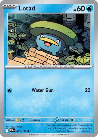 Lotad (JTG) #035/159 Common (Near Mint) SV09: Journey Together Pokemon: 2025