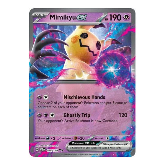 Mimikyu ex (JTG) #069/159 Double Rare (Holofoil Near Mint) SV09: Journey Together Pokemon: 2025
