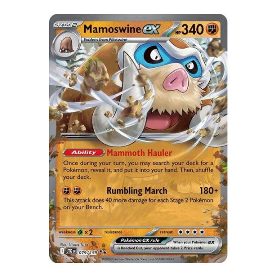 Mamoswine ex - 079/159 (JTG) #079/159 Double Rare (Holofoil Near Mint) SV09: Journey Together Pokemon: 2025