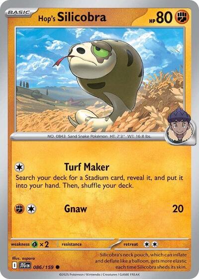 Hops Silicobra (JTG) #086/159 Common (Near Mint) SV09: Journey Together Pokemon: 2025