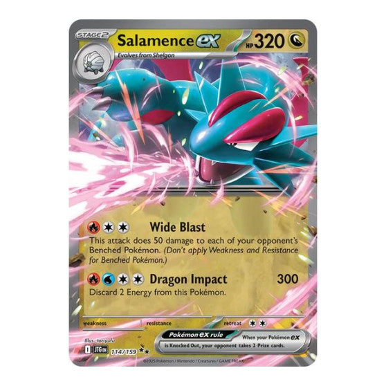 Salamence ex - 114/159 (JTG) #114/159 Double Rare (Holofoil Near Mint) SV09: Journey Together Pokemon: 2025