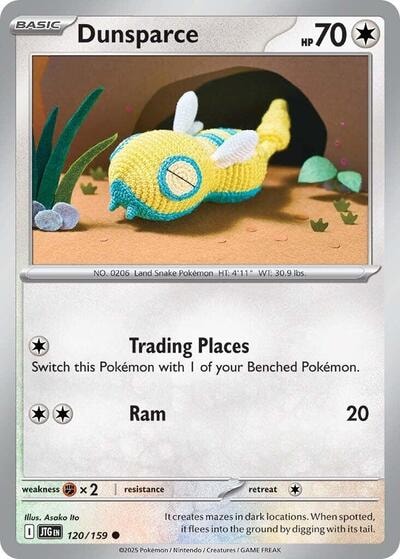 Dunsparce (JTG) #120/159 Common (Near Mint) SV09: Journey Together Pokemon: 2025