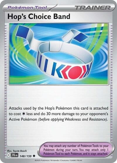Hop's Choice Band (JTG) #148/159 Uncommon (Moderately Played) SV09: Journey Together Pokemon: 2025