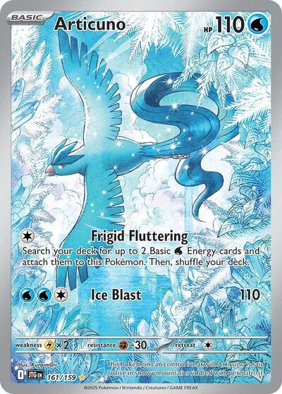 Articuno 161 159 (JTG) #161/159 Illustration Rare (Holofoil Near Mint) SV09: Journey Together Pokemon: 2025