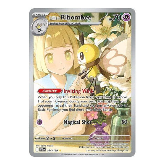 Lillie's Ribombee - 164/159 (JTG) #164/159 Illustration Rare (Holofoil Near Mint) SV09: Journey Together Pokemon: 2025