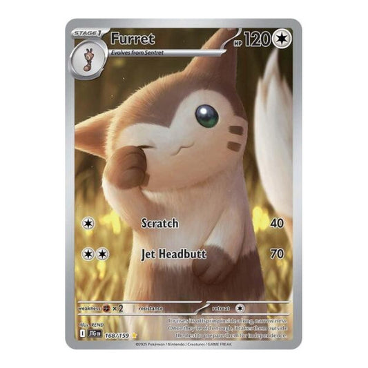 Furret - 168/159 (JTG) #168/159 Illustration Rare (Holofoil Near Mint) SV09: Journey Together Pokemon: 2025