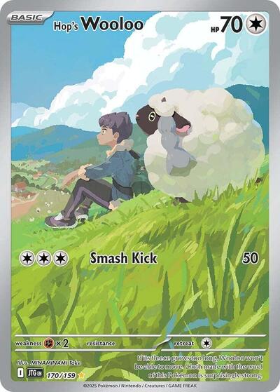 Hops Wooloo 170 159 (JTG) #170/159 Illustration Rare (Holofoil Near Mint) SV09: Journey Together Pokemon: 2025