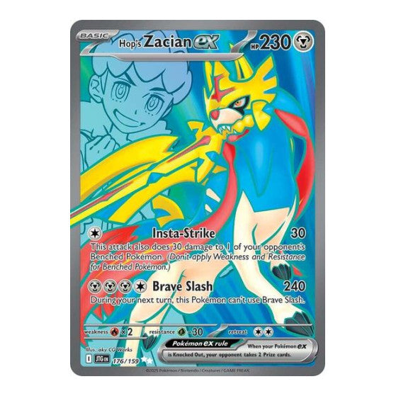 Hop's Zacian ex - 176/159 (JTG) #176/159 Ultra Rare (Holofoil Near Mint) SV09: Journey Together Pokemon: 2025