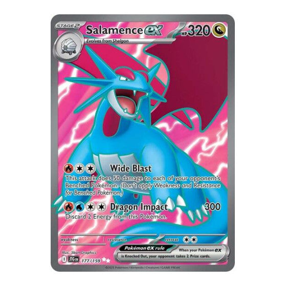 Salamence ex - 177/159 (JTG) #177/159 Ultra Rare (Holofoil Near Mint) SV09: Journey Together Pokemon: 2025