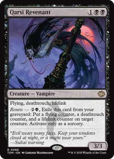 Qarsi Revenant (TDM) #86 Rare (Near Mint) Tarkir: Dragonstorm Magic: The Gathering: 2025