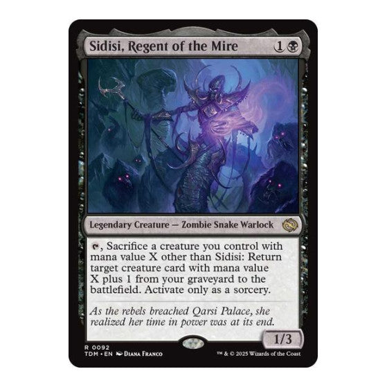 Sidisi, Regent of the Mire (TDM) #92 Rare (Lightly Played) Tarkir: Dragonstorm Magic: The Gathering: 2025