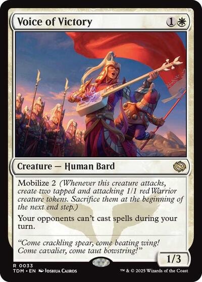 Voice of Victory (TDM) #33 Rare (Near Mint) Tarkir: Dragonstorm Magic: The Gathering: 2025