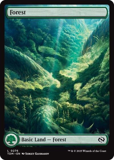 Forest 0276 (TDM) #276 Land (Lightly Played) Tarkir: Dragonstorm Magic: The Gathering: 2025