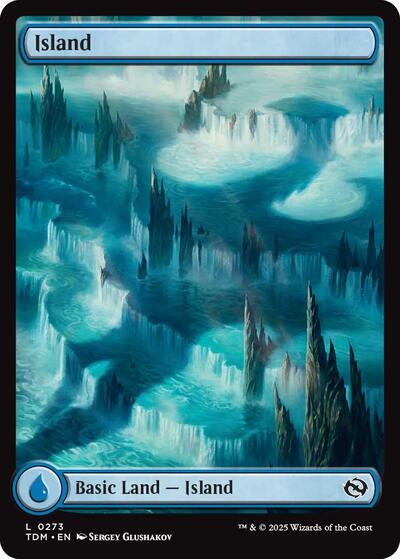 Island 0273 (TDM) #273 Land (Foil Near Mint) Tarkir: Dragonstorm Magic: The Gathering: 2025