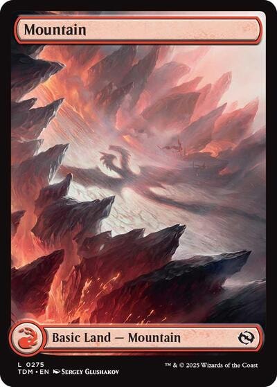 Mountain 0275 (TDM) #275 Land (Foil Near Mint) Tarkir: Dragonstorm Magic: The Gathering: 2025