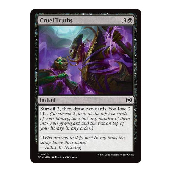 Cruel Truths (TDM) #76 Common Tarkir: Dragonstorm Magic: The Gathering: 2025