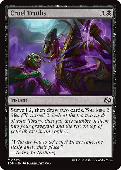 2025 Magic: Tarkir: Dragonstorm (TDM) - Cruel Truths (#76, Common)