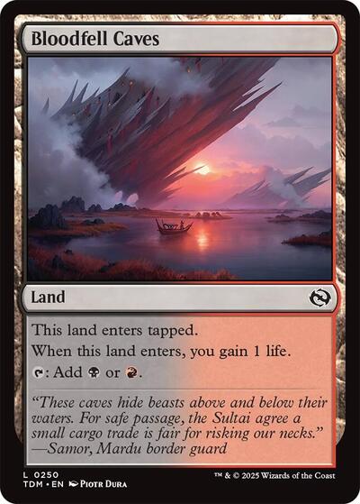 2025 Magic: Tarkir: Dragonstorm (TDM) - Bloodfell Caves (#250, Land)