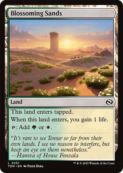 Blossoming Sands (TDM) #251 Land Tarkir: Dragonstorm Magic: 2025
