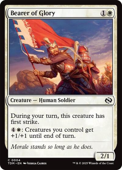 2025 Magic: Tarkir: Dragonstorm (TDM) - Bearer of Glory (#4, Common)