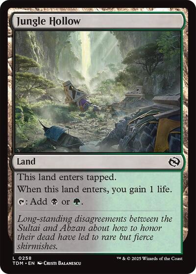 Jungle Hollow (TDM) #258 Land (Lightly Played) Tarkir: Dragonstorm Magic: 2025