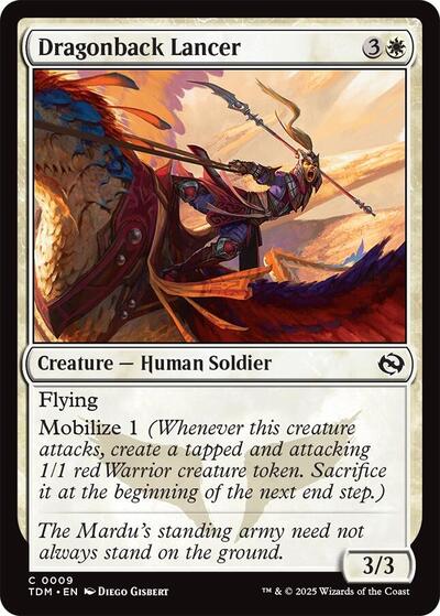 Dragonback Lancer (TDM) #9 Common (Lightly Played) Tarkir: Dragonstorm Magic: 2025