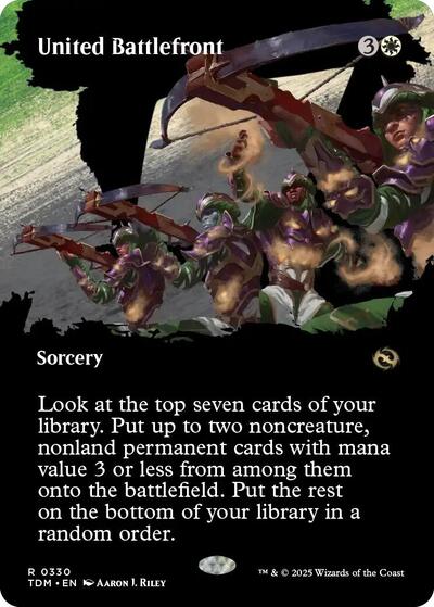 United Battlefront Borderless (TDM) #330 Rare (Lightly Played) Tarkir: Dragonstorm Magic: 2025