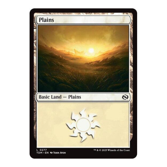 Plains (0277) (TDM) #277 Land (Foil Lightly Played) Tarkir: Dragonstorm Magic: The Gathering: 2025