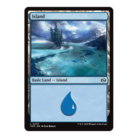 Island (0279) (TDM) #279 Land (Foil Lightly Played) Tarkir: Dragonstorm Magic: The Gathering: 2025