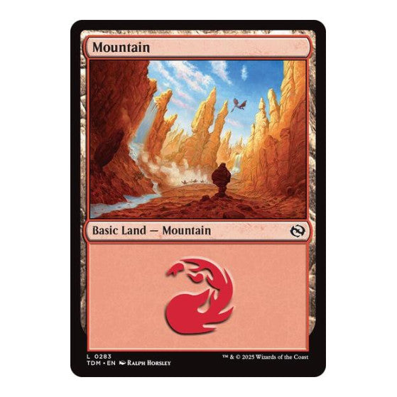 Mountain (0283) (TDM) #283 Land (Foil Lightly Played) Tarkir: Dragonstorm Magic: The Gathering: 2025