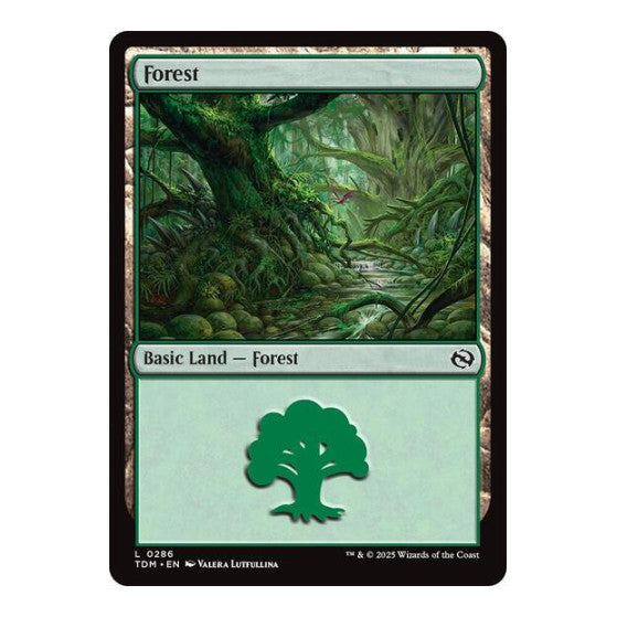 Forest (0286) (TDM) #286 Land (Foil Lightly Played) Tarkir: Dragonstorm Magic: The Gathering: 2025