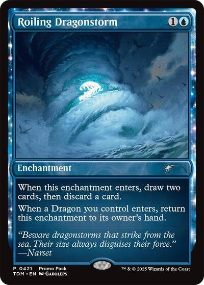 Roiling Dragonstorm (PPTDM) #421 Promo (Lightly Played) Promo Pack: Tarkir: Dragonstorm Magic: The Gathering: 2025
