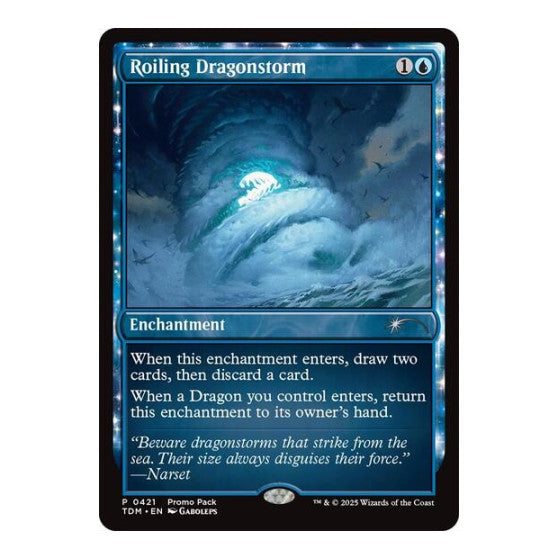 Roiling Dragonstorm (PPTDM) #421 Promo (Lightly Played) Promo Pack: Tarkir: Dragonstorm Magic: The Gathering: 2025