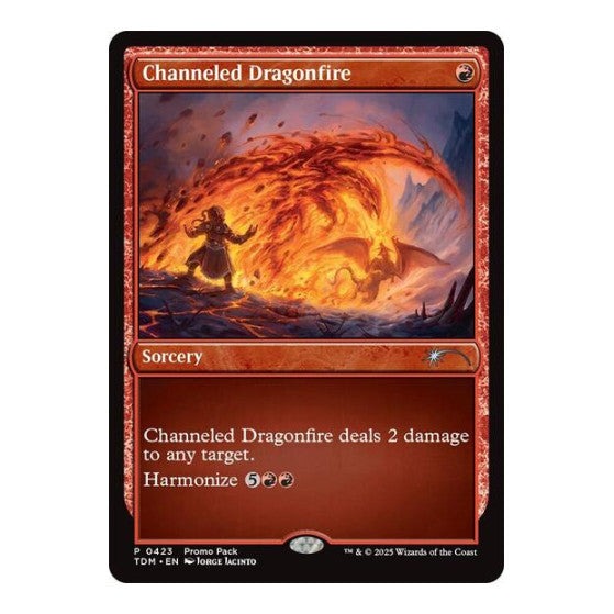 Channeled Dragonfire (PPTDM) #423 Promo (Lightly Played) Promo Pack: Tarkir: Dragonstorm Magic: The Gathering: 2025