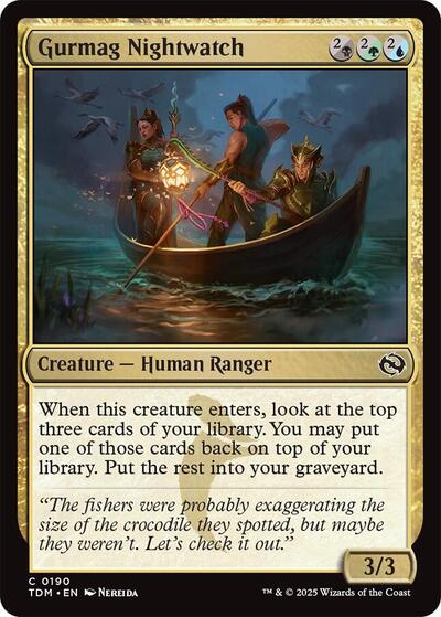 2025 Magic: Tarkir: Dragonstorm (TDM) - Gurmag Nightwatch (#190, Common)