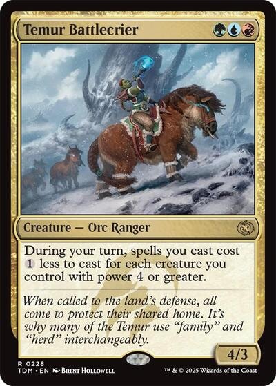 Temur Battlecrier (TDM) #228 Rare (Lightly Played) Tarkir: Dragonstorm Magic: The Gathering: 2025