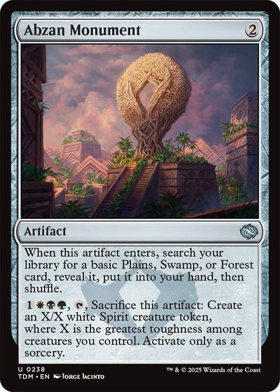 Abzan Monument (TDM) #238 Uncommon (Near Mint) Tarkir: Dragonstorm Magic: The Gathering: 2025