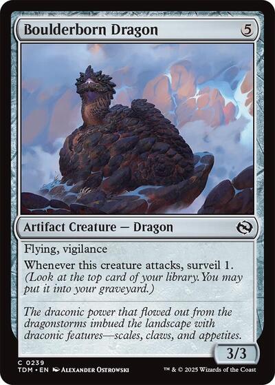 2025 Magic: Tarkir: Dragonstorm (TDM) - Boulderborn Dragon (#239, Common)