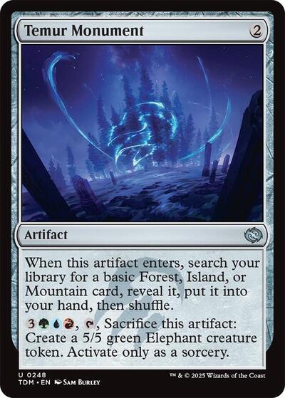 Temur Monument (TDM) #248 Uncommon (Near Mint) Tarkir: Dragonstorm Magic: The Gathering: 2025