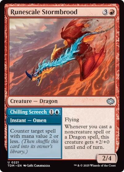 Runescale Stormbrood (TDM) #221 Uncommon (Lightly Played) Tarkir: Dragonstorm Magic: The Gathering: 2025
