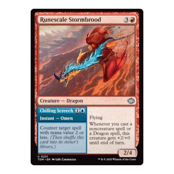 Runescale Stormbrood (TDM) #221 Uncommon (Lightly Played) Tarkir: Dragonstorm Magic: The Gathering: 2025