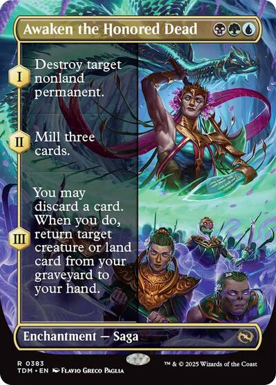 Awaken the Honored Dead Borderless (TDM) #383 Rare (Near Mint) Tarkir: Dragonstorm Magic: The Gathering: 2025