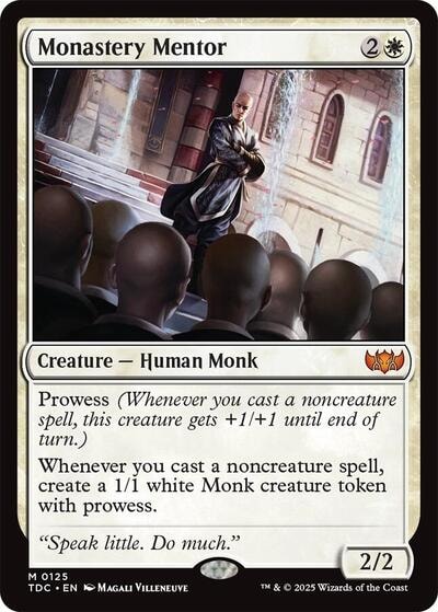 Monastery Mentor (TDC) #125 Mythic Rare (Lightly Played) Commander: Tarkir: Dragonstorm Magic: The Gathering: 2025