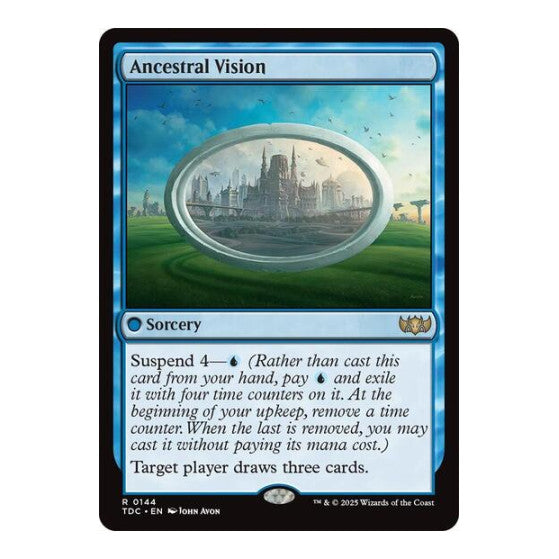 Ancestral Vision (TDC) #144 Rare (Lightly Played) Commander: Tarkir: Dragonstorm Magic: The Gathering: 2025