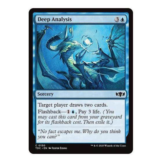 Deep Analysis (TDC) #150 Common (Lightly Played) Commander: Tarkir: Dragonstorm Magic: The Gathering: 2025