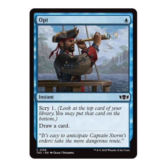 Opt (TDC) #158 Common (Lightly Played) Commander: Tarkir: Dragonstorm Magic: The Gathering: 2025