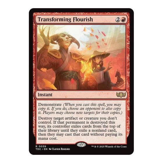Transforming Flourish (TDC) #39 Rare (Lightly Played) Commander: Tarkir: Dragonstorm Magic: The Gathering: 2025
