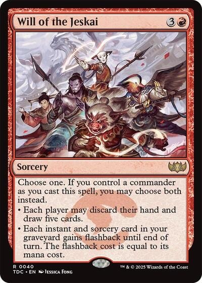 Will of the Jeskai (TDC) #40 Rare (Lightly Played) Commander: Tarkir: Dragonstorm Magic: The Gathering: 2025