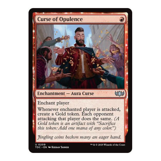 Curse of Opulence (TDC) #209 Uncommon (Lightly Played) Commander: Tarkir: Dragonstorm Magic: The Gathering: 2025